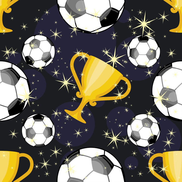 Trule Soccer Teen 96" L X 24" W Peel And Stick Wallpaper N014166 Wayfair